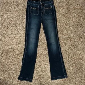 White House Black Market Blue Flare Wide Leg Jeans